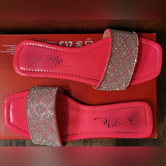 3 PAIRS! 3 PAIRS! Women's Sandals- Pink/Multicolor and Black Flats - Sandals - Picture 8 of 10